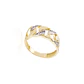 Anillo de oro 18kt Circón trenza - Miniatura 3
