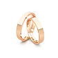 Par Argollas Matrimonio de Oro 18kt Modelo Tubo ErgoFit PORTUS 3,5mm Oro Miel - Miniatura 2