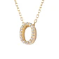 Collar de Plata Esterlina 925 Letra O Revestido en Oro 18kt - Miniatura 2