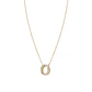 Collar de Plata Esterlina 925 Letra O Revestido en Oro 18kt - Miniatura 3