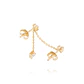 Piercing de Plata Esterlina 925 Flor colgantes Bañado en Oro 14kt - Miniatura 3