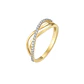 Anillo Compromiso de Oro 18Kt Medio Cintillo Riel Doble Circón - Miniatura 1