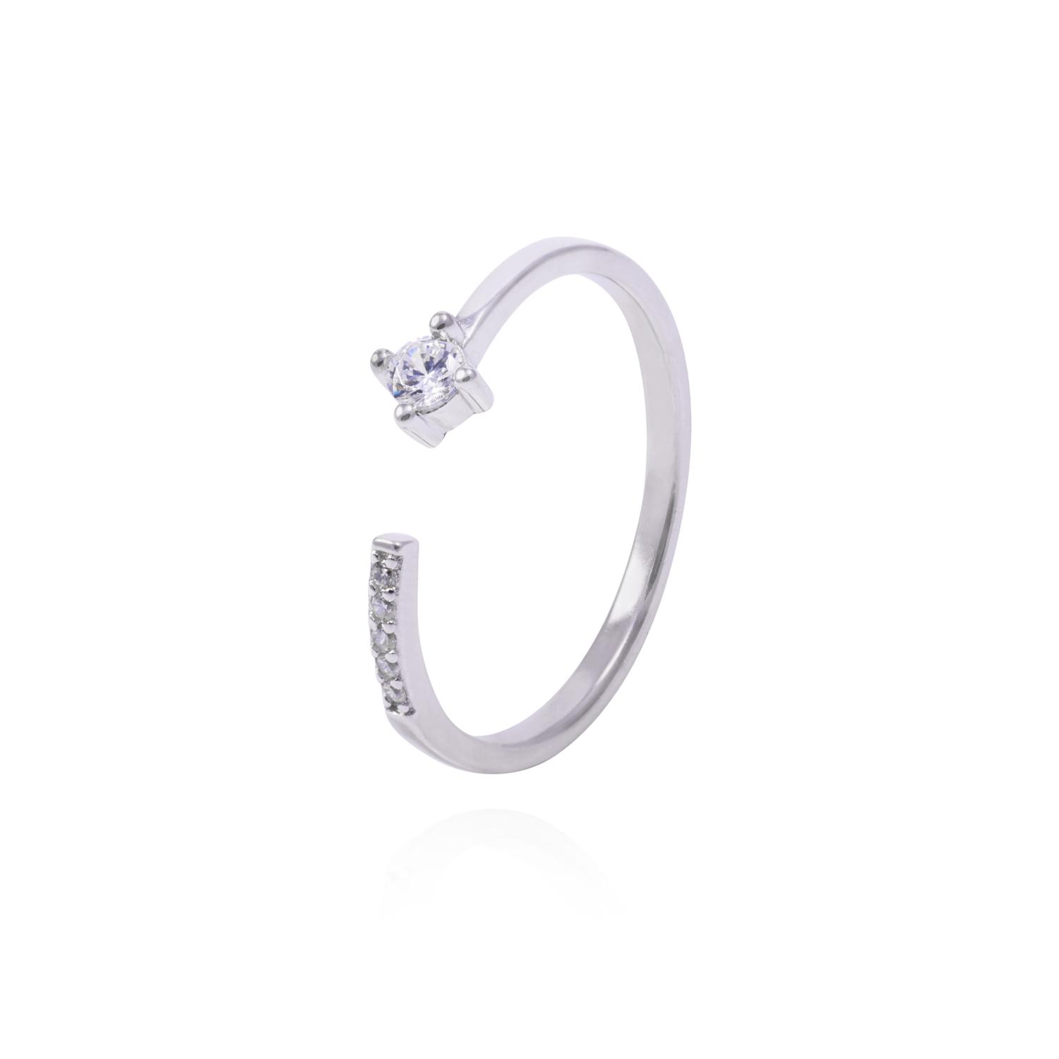 Anillo de Plata Esterlina Abierto Con Circones 1