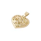Colgante de Oro 18kt Corazon Globo Calado - Miniatura 1