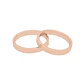 Par Argollas Matrimonio de Oro Miel 18kt Tubo Ferrada de 3,5mm - Miniatura 3