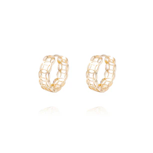 Aros de Oro 18Kt Argolla Filigrama Pequeña