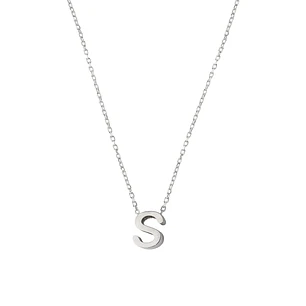 Collar de Plata Esterlina 925 Letra S