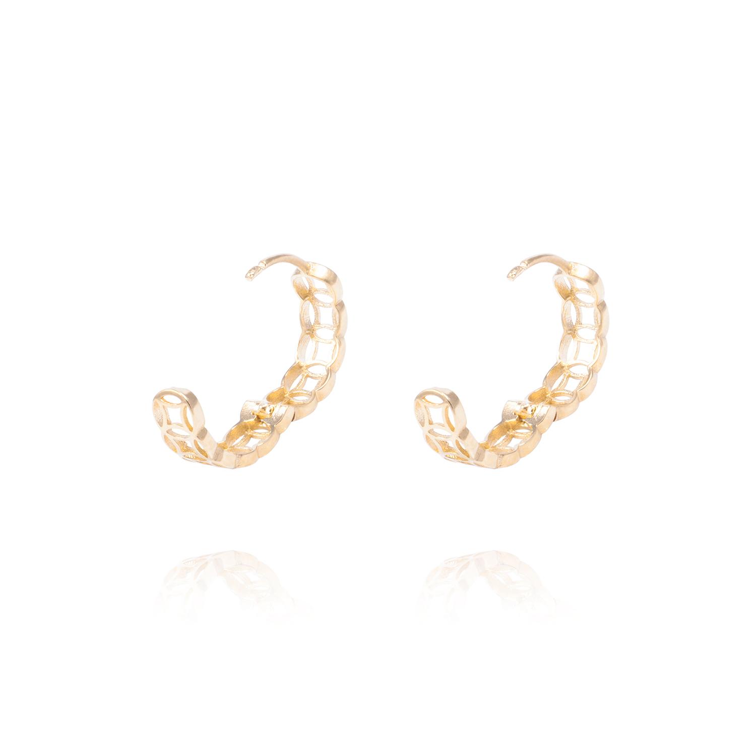 Aros de Oro 18Kt Argolla Filigrama Pequeña 3
