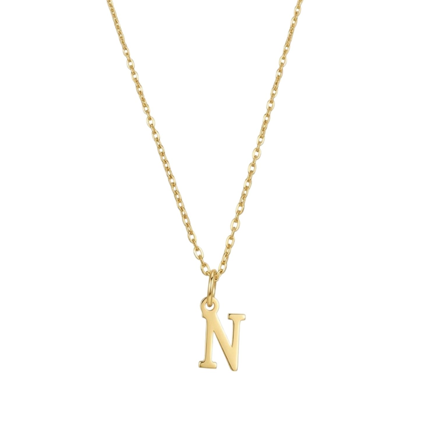 Colgante Inicial N Esencial Oro Miel 18kt 2