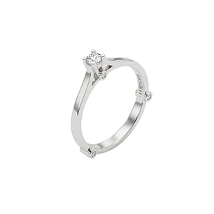 Anillo Oro Blanco 18kt Diamantes 11 Pts