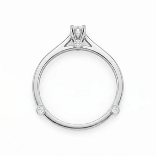 Anillo Oro Blanco 18kt Diamantes 11 Pts