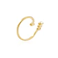 Anillo Oro a Amarillo 18kt Abierto Cuatro Circonitas - Miniatura 2