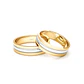 Par Argollas Matrimonio de Oro Amarillo y Blanco 18kt Prince 5,0mm - Miniatura 2