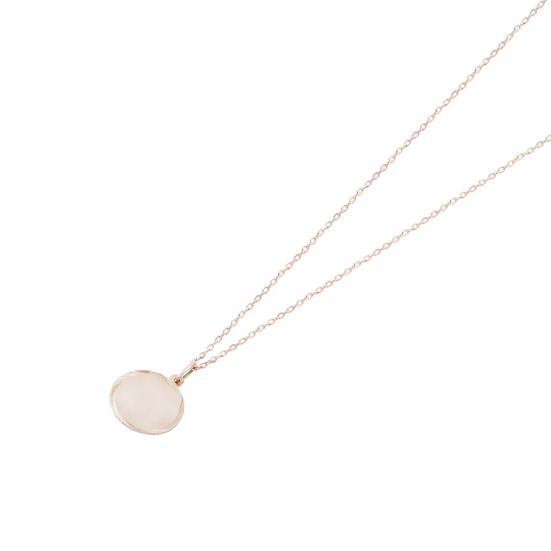 Colgante Oro Miel 18kt Disco Labrado 20mm 3