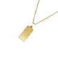 Colgante Oro Miel 18kt Placa Rectangular Lisa - Miniatura 2