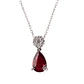 Collar de Oro 18kt con Diamantes de 4 Pts Totales SI/H 40 Pts Rubí Corte Brillante - Miniatura 3