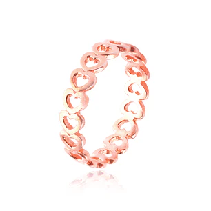Anillo de Plata Esterlina 925 Corazones de Rose 37