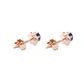 Aros Oro Miel 18kt Zafiro 4mm - Miniatura 3