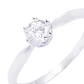 Anillo Oro Blanco 18kt Solitario Circonita 4MM - Miniatura 3