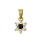 Colgante Oro 18kt Flor y Circonitas - Miniatura 1