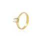 Anillo Compromiso de Oro 18Kt Solitario Circón 4mm - Miniatura 1