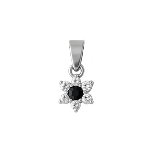 Colgante Oro 18kt Flor y Circonitas