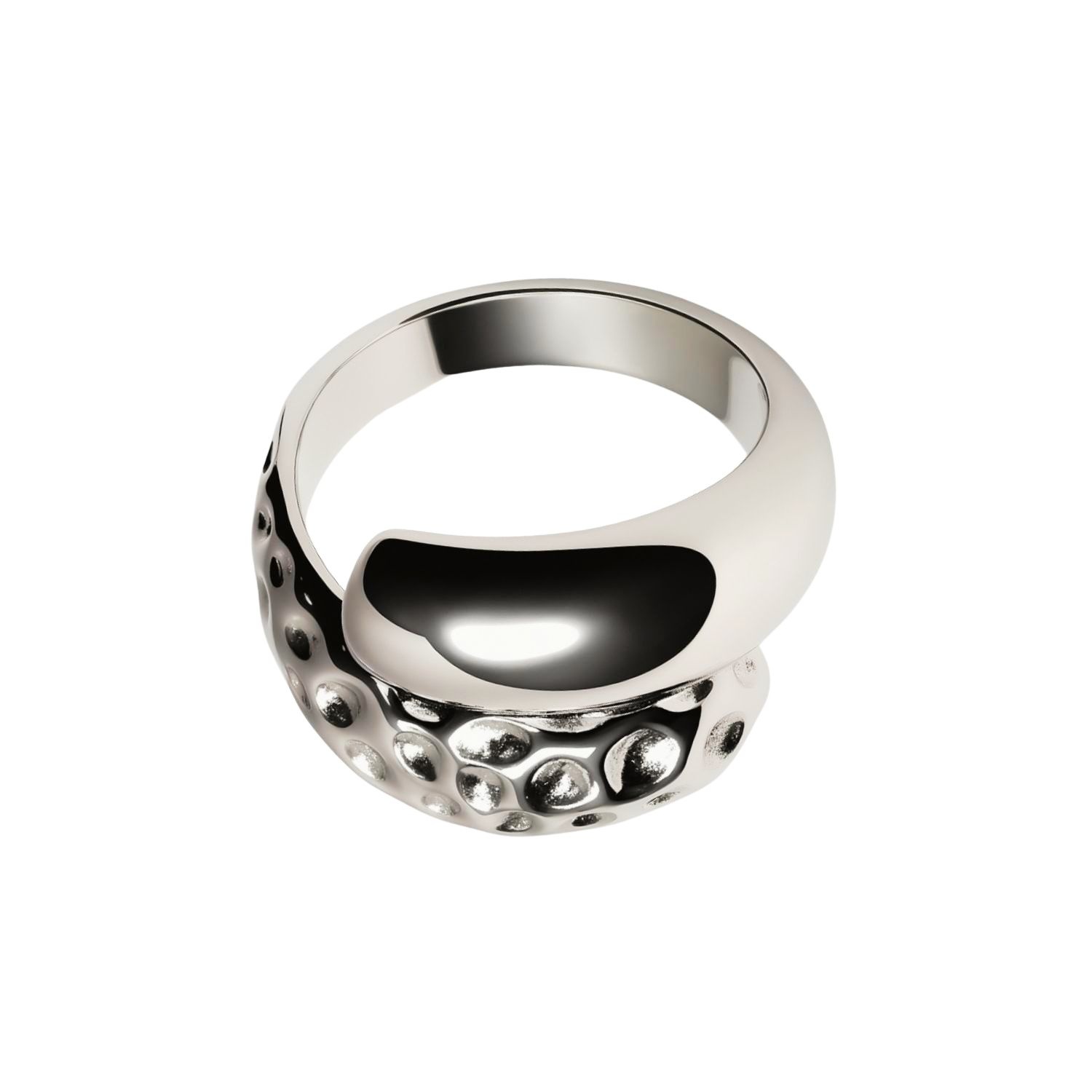 Anillo de Plata Esterlina 925 Superficie Lunar 2