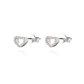Aros Oro Blanco 18kt Corazón con Diamantes 14pts Total SI/H - Miniatura 1