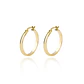 Aros de Oro 18kt Argolla Biselada 20mm - Miniatura 3