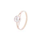 Anillo Oro Miel 18kt Moderno Circón 6mm - Miniatura 1