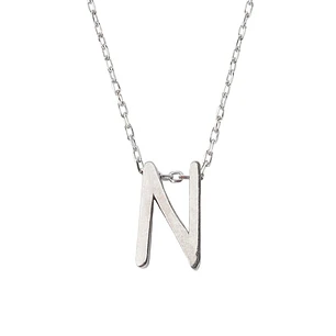 Collar de Plata Esterlina 925 Letra N