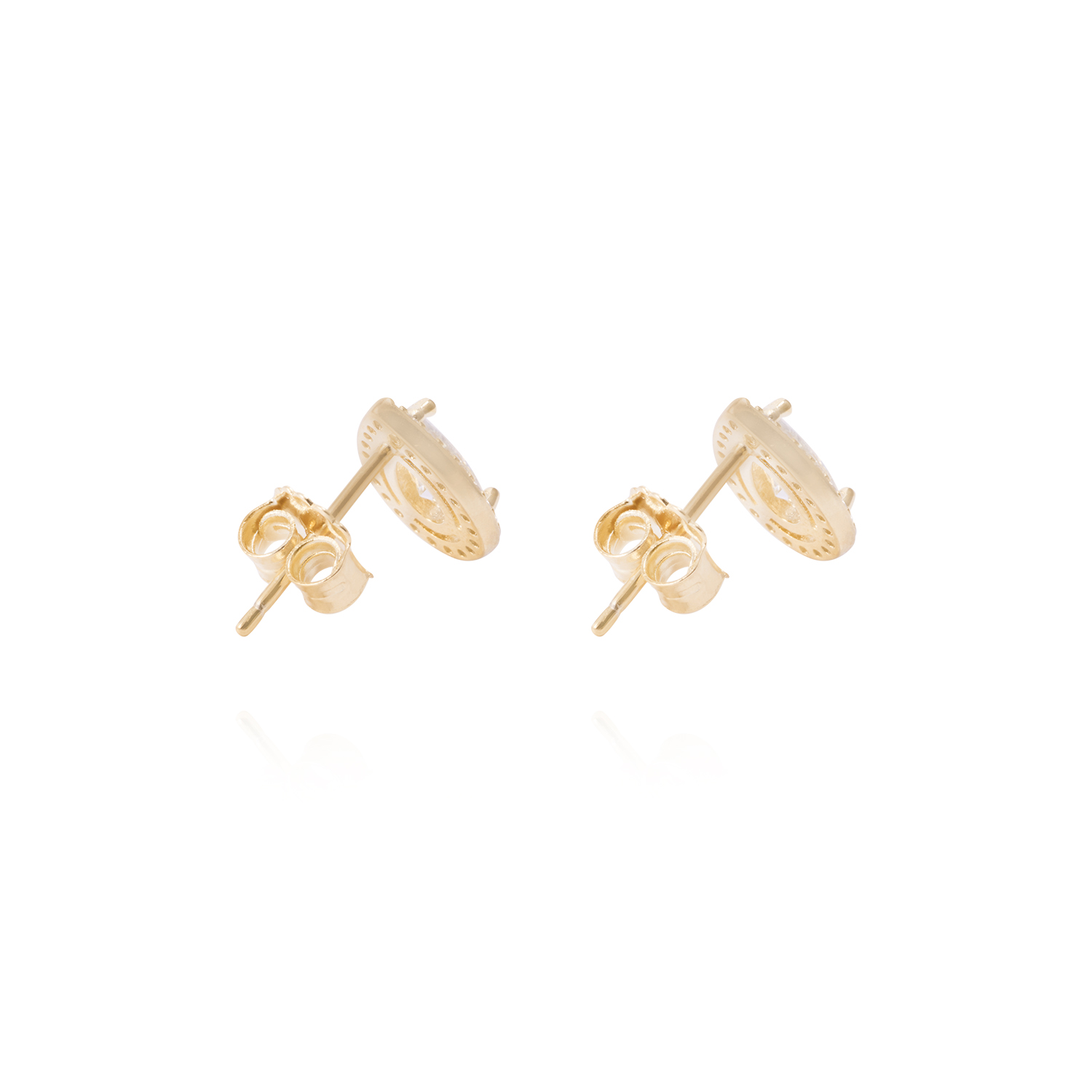 Aros Revestidos en Oro 18kt Gotas de Agua Circonita Grande 3