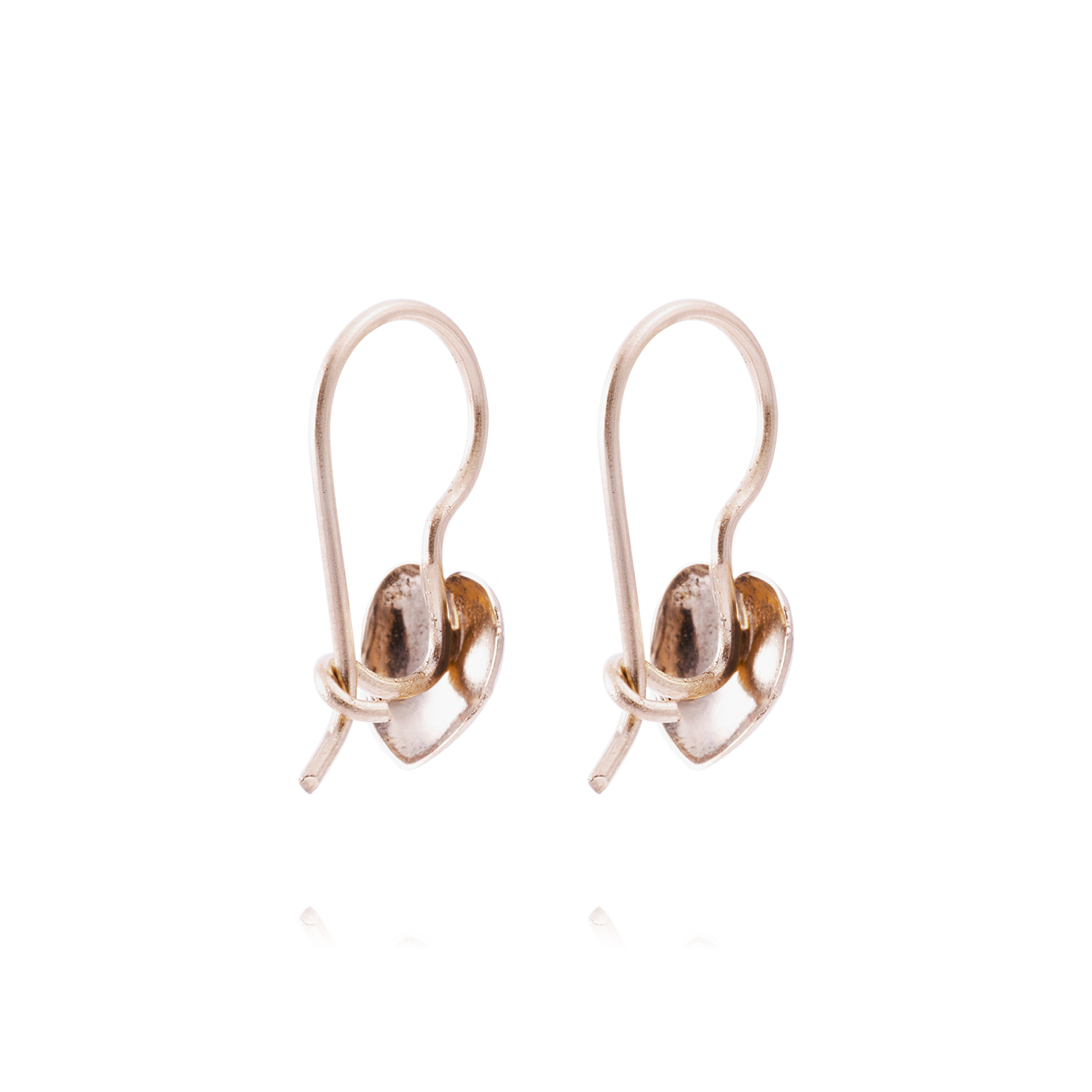 Aros Oro Miel 18kt  Corazón Rigido Mediano 3