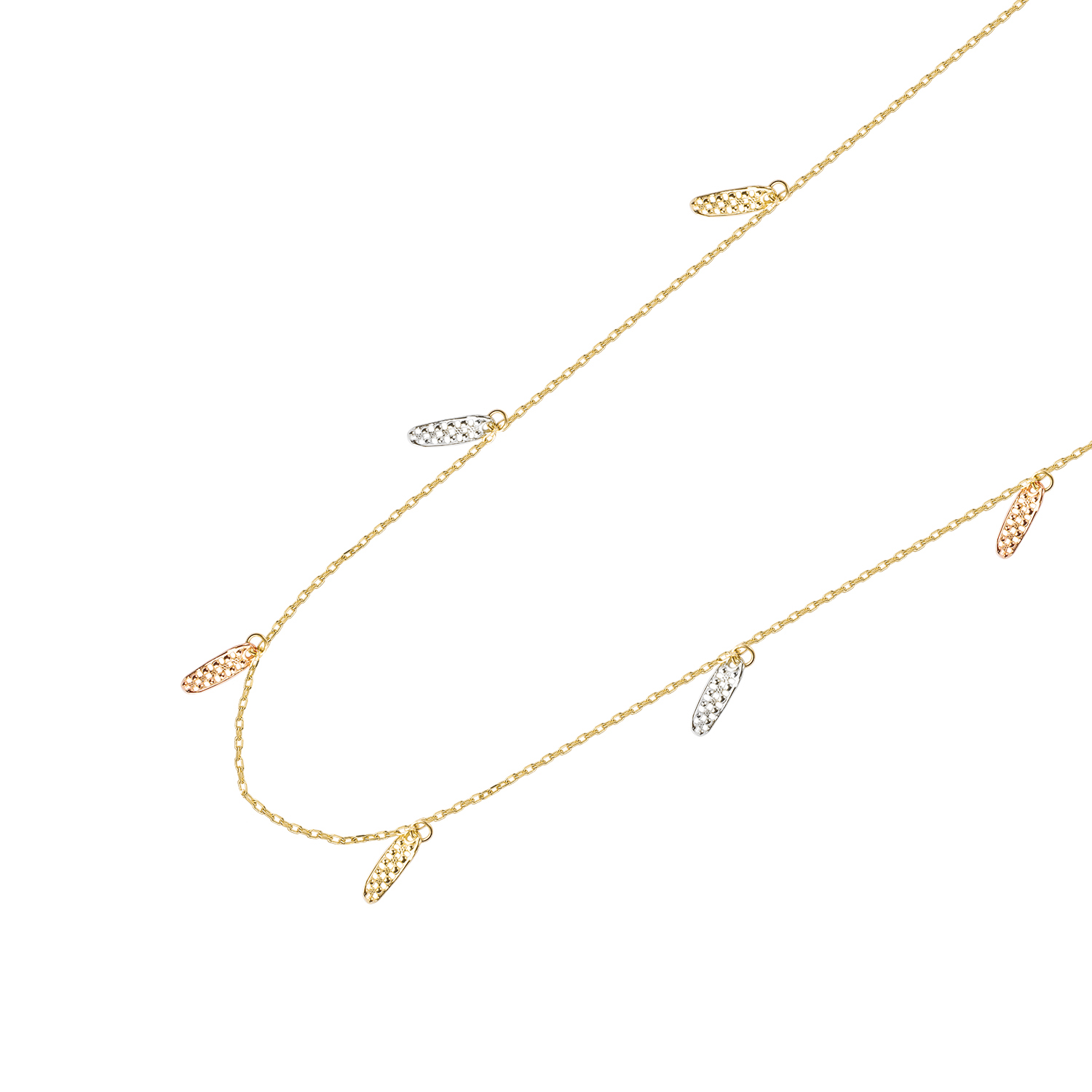 Collares de Oro 18kt Modelo Plumas Colgantes 1