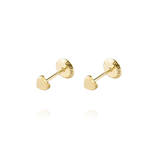 Aros de Oro 18kt Modelo Tipo Corazón Pequeño