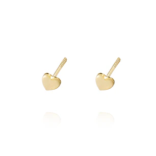 Aros de Oro 18kt Modelo Tipo Corazón Pequeño