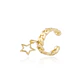 Aro Piercing Plata Revestida Oro 18kt Estrella Encadenada  - Miniatura 1