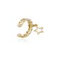 Aro Piercing Plata Revestida Oro 18kt Estrella Encadenada  - Miniatura 2