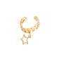 Aro Piercing Plata Revestida Oro 18kt Estrella Encadenada  - Miniatura 3
