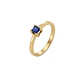 Anillo Oro Miel 18kt Solitario Cuadrado con Zafiro - Miniatura 1