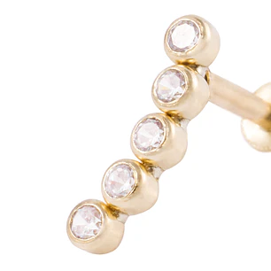 Piercing de Oro de 9kt Modelo fila circones