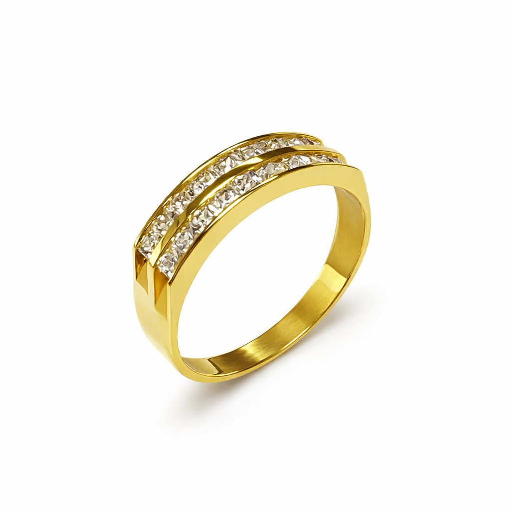 Anillo Oro Amarillo 18kt Doble Cintillo 1