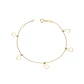 Pulsera Oro Amarillo 18kt Corazones Colgantes - Miniatura 1