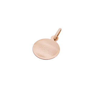 Colgante Oro Miel 18kt Disco Labrado 14mm