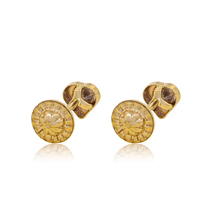 Aros de Oro 18kt Corazón de Rosa Francia