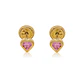 Aros de Oro 18kt Corazón de Rosa Francia - Miniatura 3