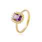 Anillo Compromiso de Oro 18kt Modelo Solitario Cuadrado & Circones - Miniatura 1