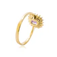 Anillo Compromiso de Oro 18kt Modelo Solitario Cuadrado & Circones - Miniatura 3