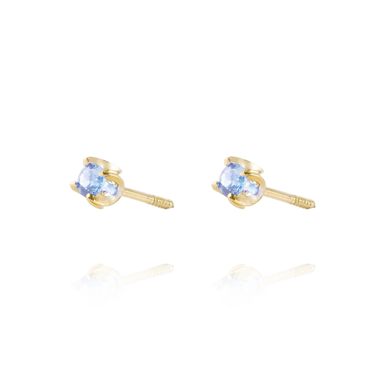 Aros de Oro 18kt Agua Marina de 2,5mm 2