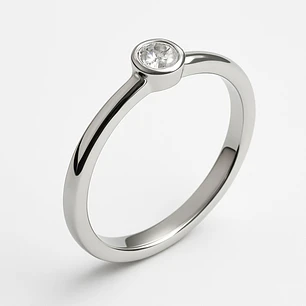Anillo Oro Blanco 18kt Circonita
